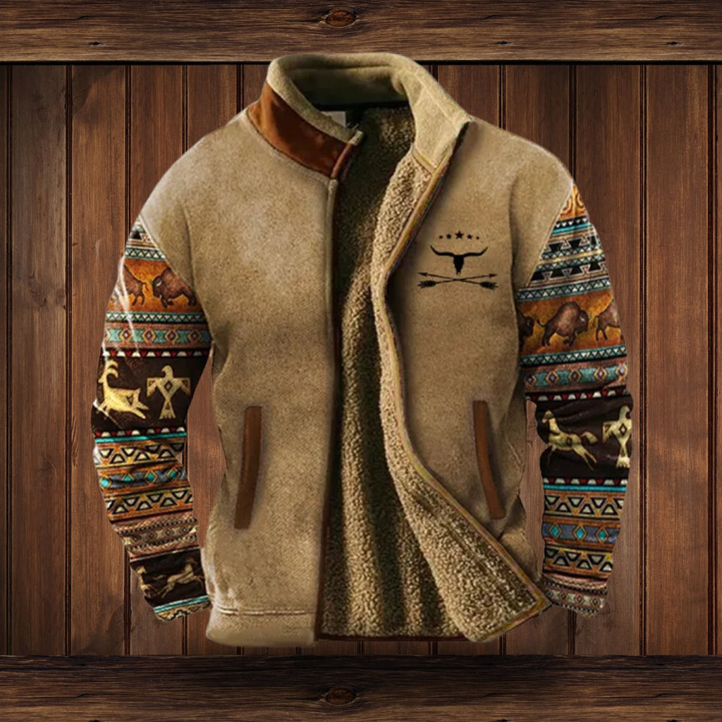 Jethro Western Sherpa-Collar Fleece Jacket - image 1