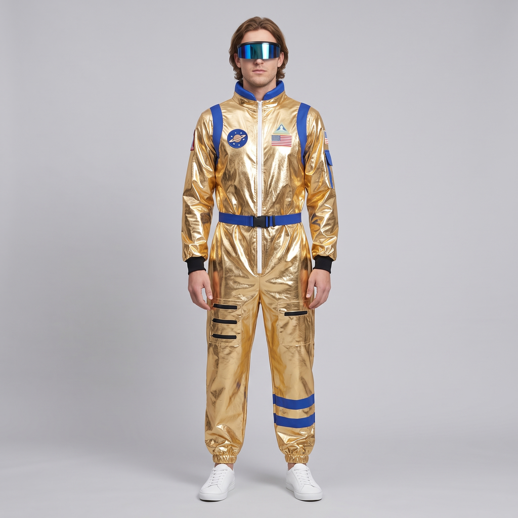 Metallic Astronaut Jumpsuit Costume