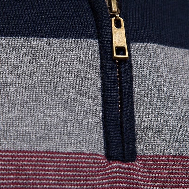 Ignatius Striped Quarter-Zip Sweater - image 7