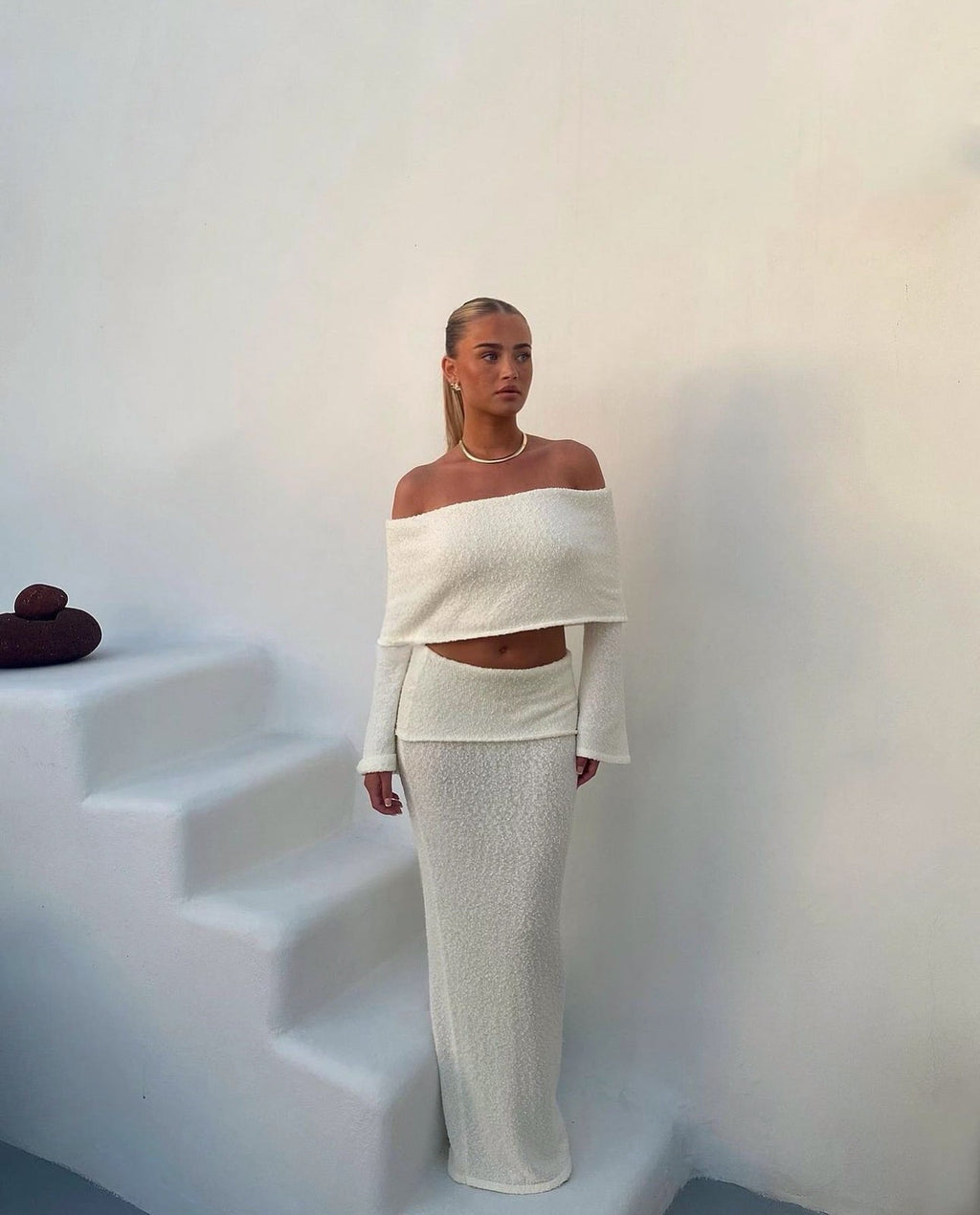 Off-Shoulder Top & Maxi Skirt Set