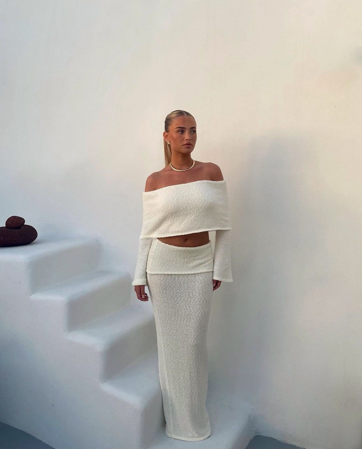 Off-Shoulder Top & Maxi Skirt Set