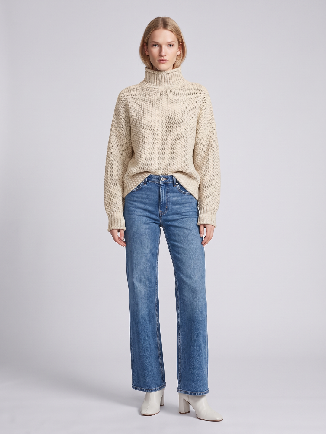 Oversized Chunky Turtleneck Sweater