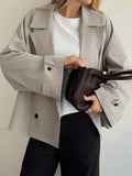 Oversized Double Breasted Wide Lapel Jacket