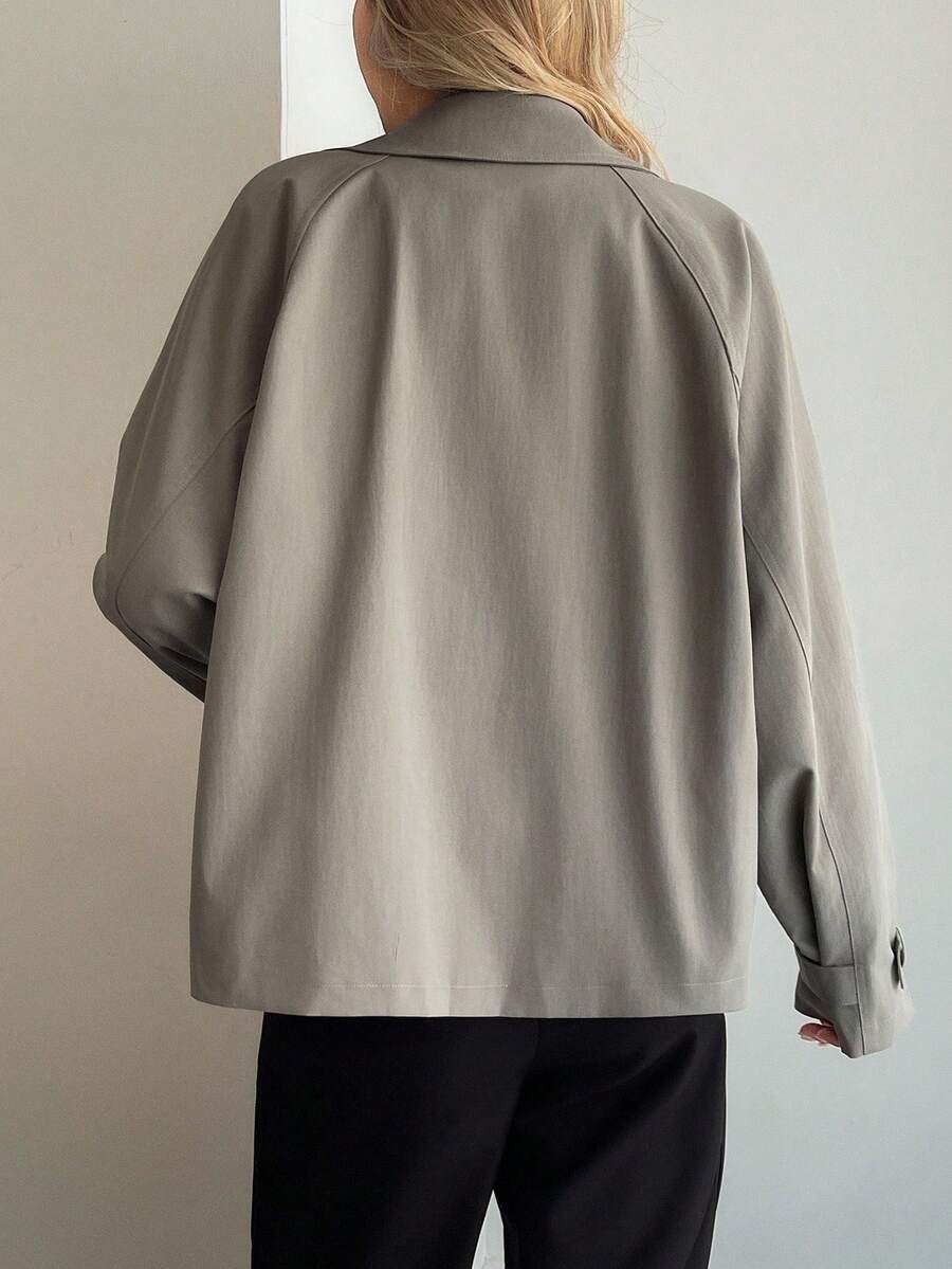 Oversized Double Breasted Wide Lapel Jacket