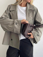 Oversized Double Breasted Wide Lapel Jacket