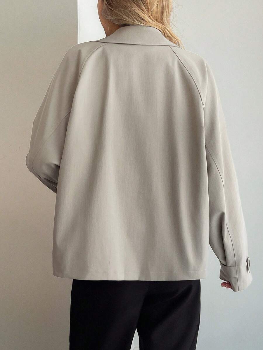 Oversized Double Breasted Wide Lapel Jacket