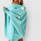 Oversized Hooded Longline Open Front Cardigan