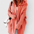 Oversized Hooded Longline Open Front Cardigan