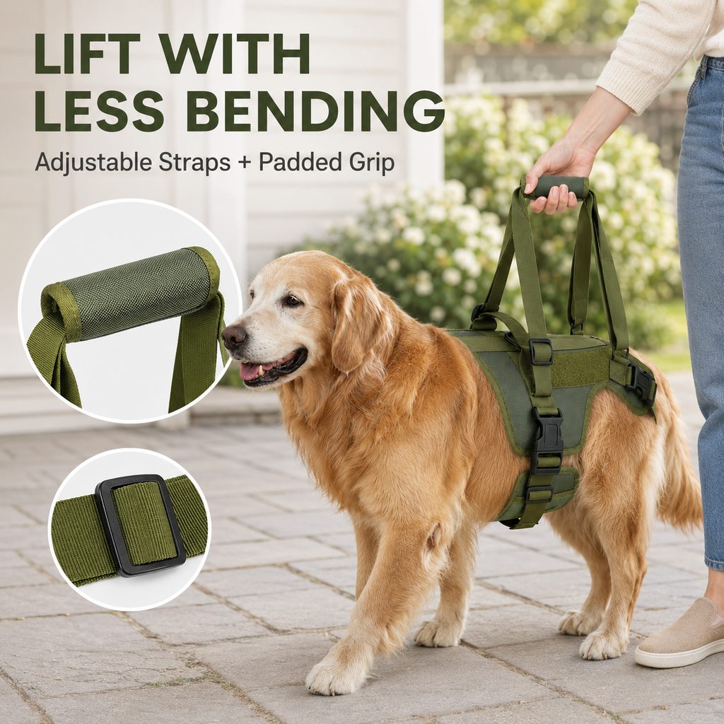 Full-Body Dog Lift Support Harness for Stairs, Cars & Limited Mobility