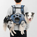 Denim Hands-Free Dog Carrier Backpack Harness for Walks, Shopping & Outdoor Trips - Carry Tired Dogs Without Arm Strain