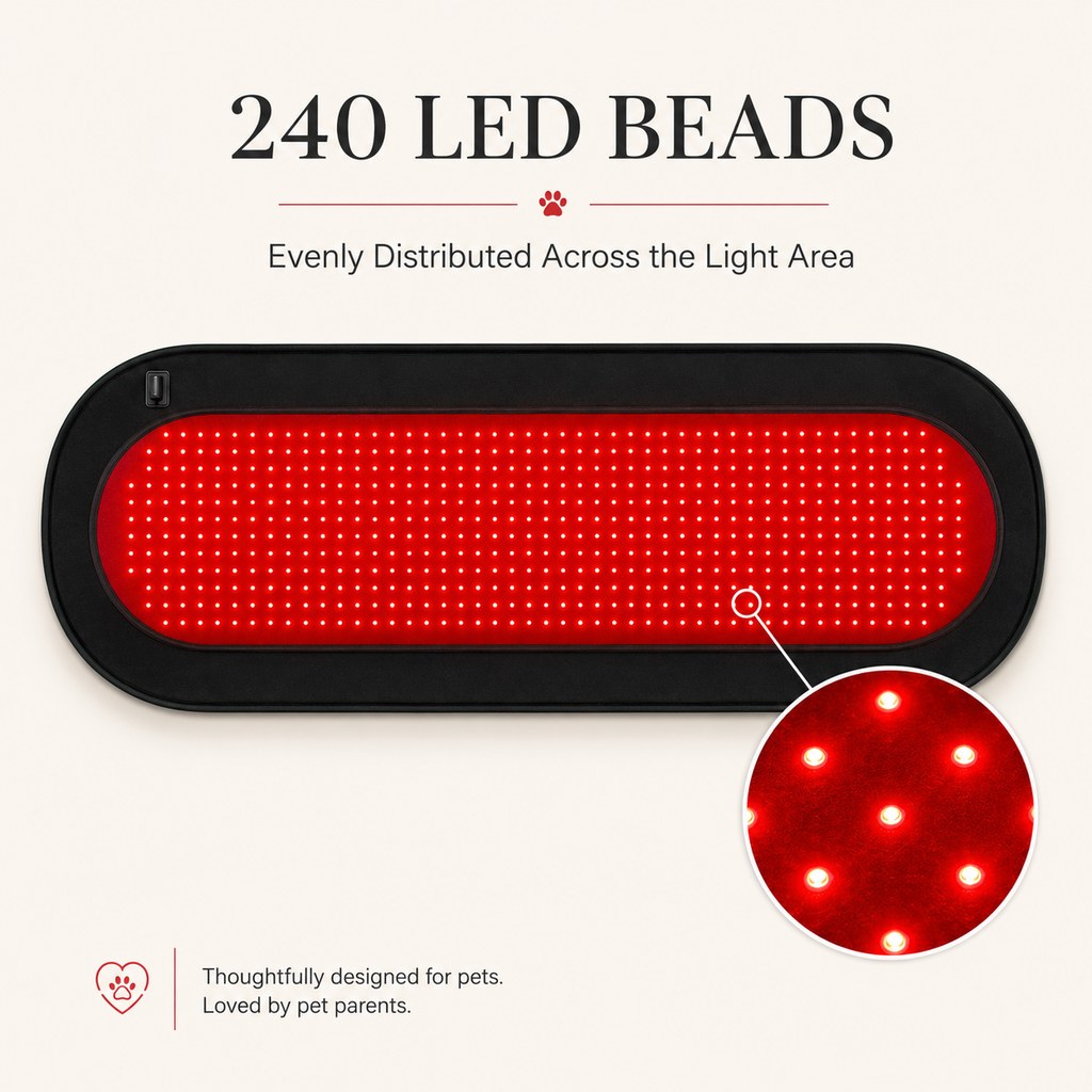 Pet Red & Near-Infrared Light Wellness Mat - Hands-Free At-Home Comfort for Senior, Active & Resting Dogs