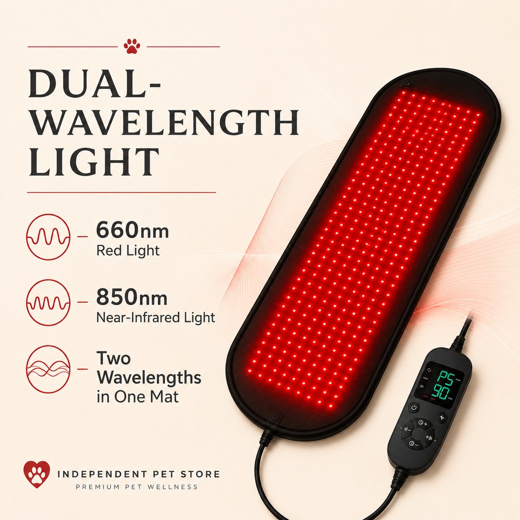 Pet Red & Near-Infrared Light Wellness Mat - Hands-Free At-Home Comfort for Senior, Active & Resting Dogs