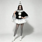 Pierrot Clown Cloak Costume Set