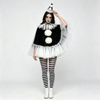 Pierrot Clown Cloak Costume Set