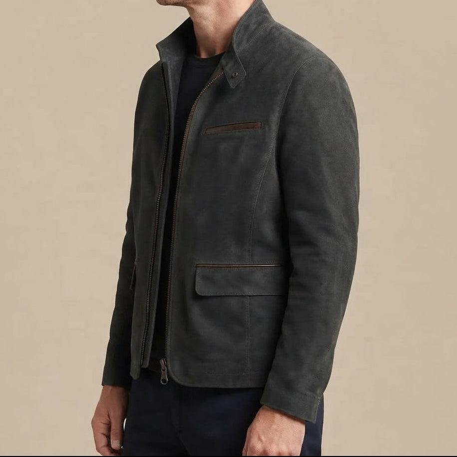 Thorne Suede-Look Zip Jacket - image 10