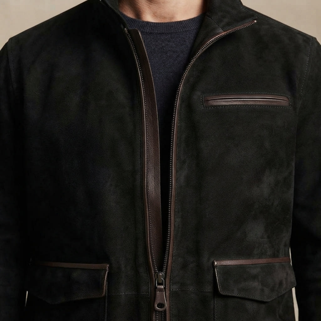 Thorne Suede-Look Zip Jacket - image 6