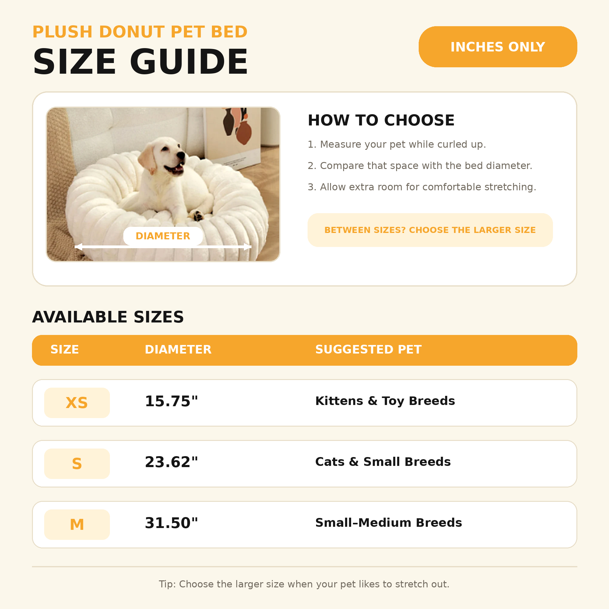 Donut Dog Bed – Ultra-Soft Plush Round Calming Bed for Dogs & Cats