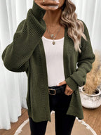 Pointelle Open Front Cardigan