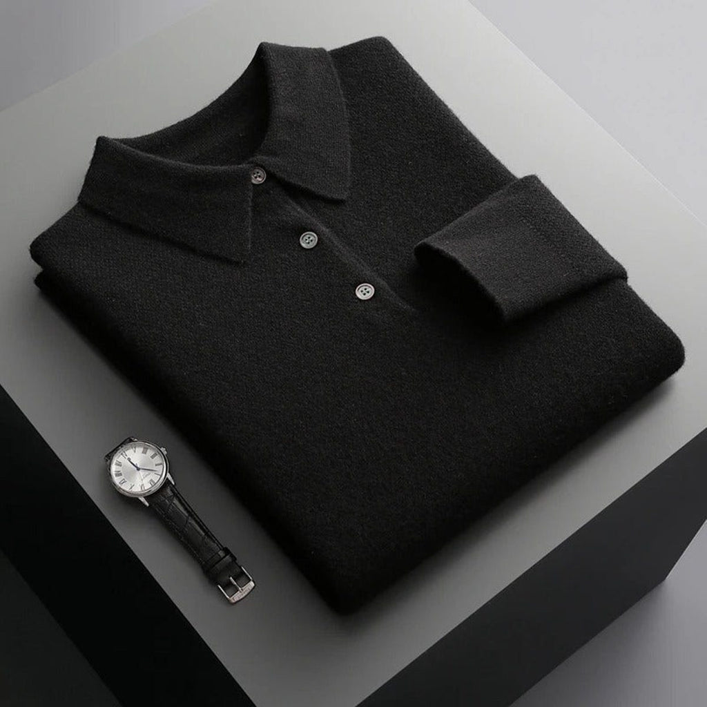 Cornelius Cashmere-Touch Polo Sweater - image 1