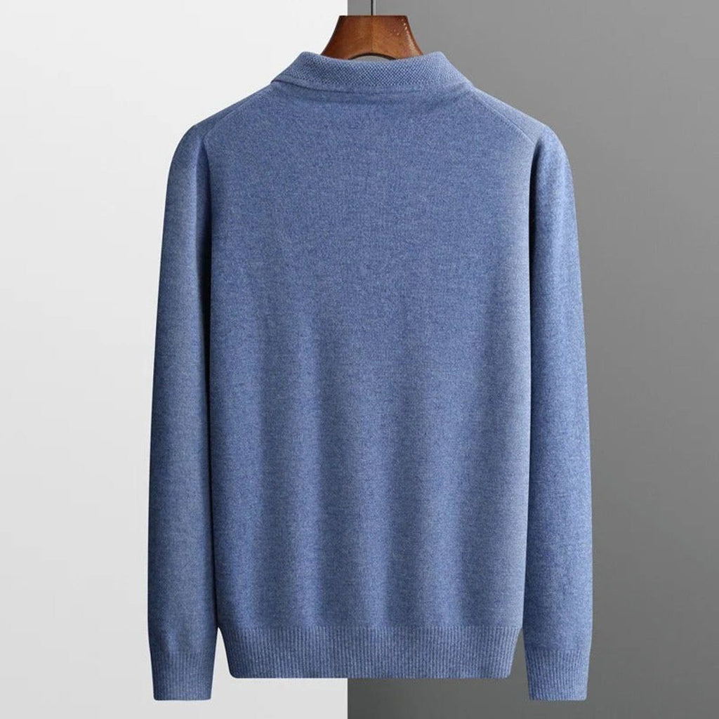 Cornelius Cashmere-Touch Polo Sweater - image 12