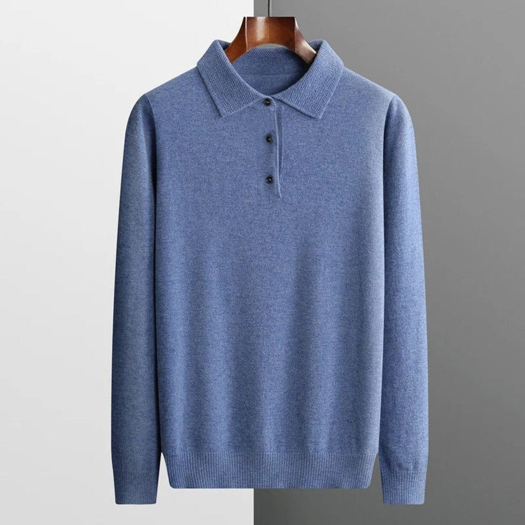 Cornelius Cashmere-Touch Polo Sweater - image 13