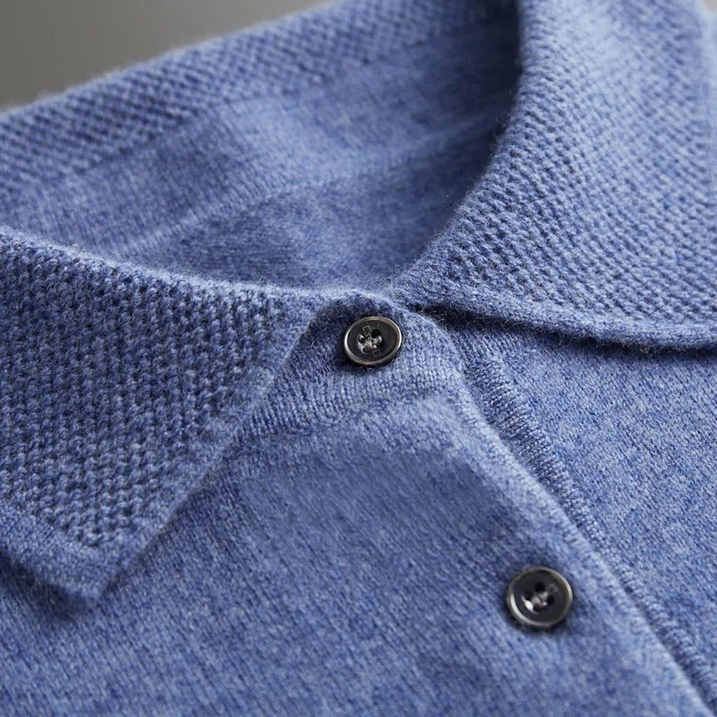 Cornelius Cashmere-Touch Polo Sweater - image 14