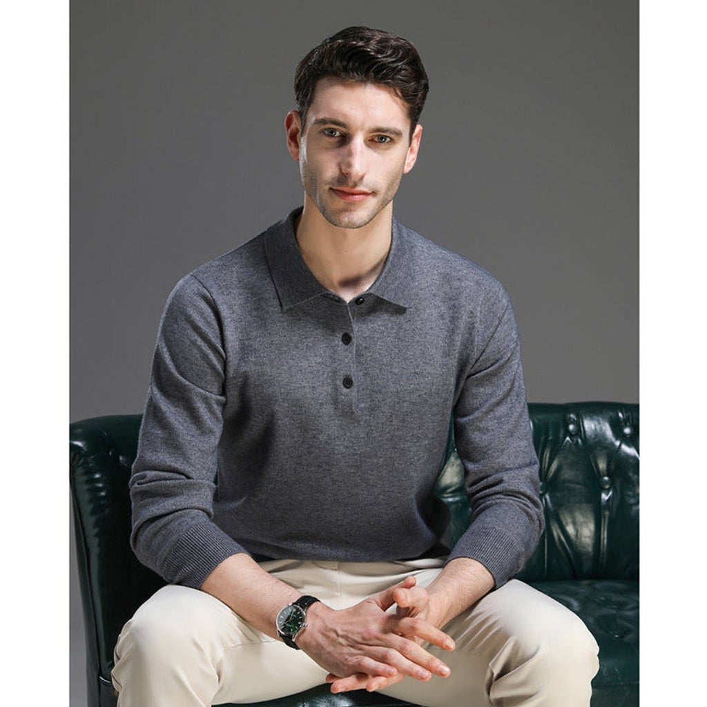 Cornelius Cashmere-Touch Polo Sweater - image 15