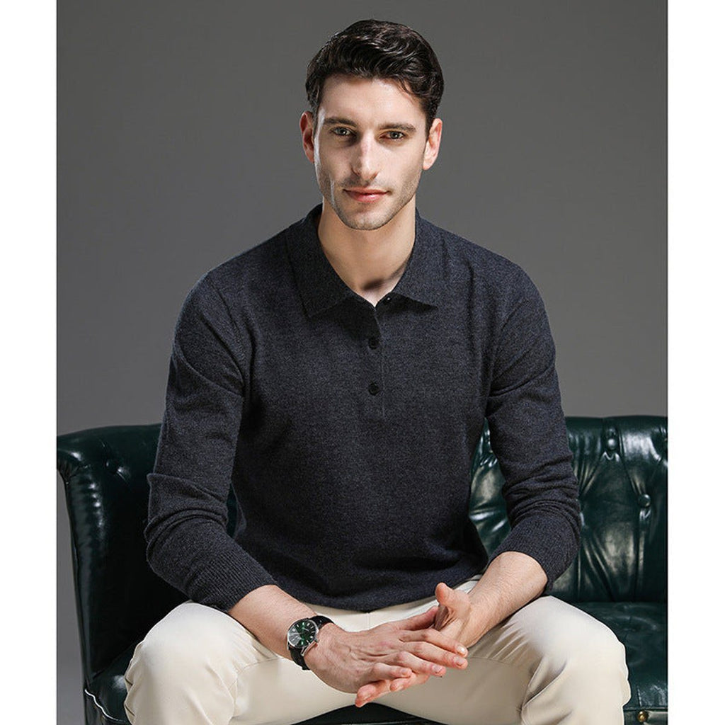 Cornelius Cashmere-Touch Polo Sweater - image 16