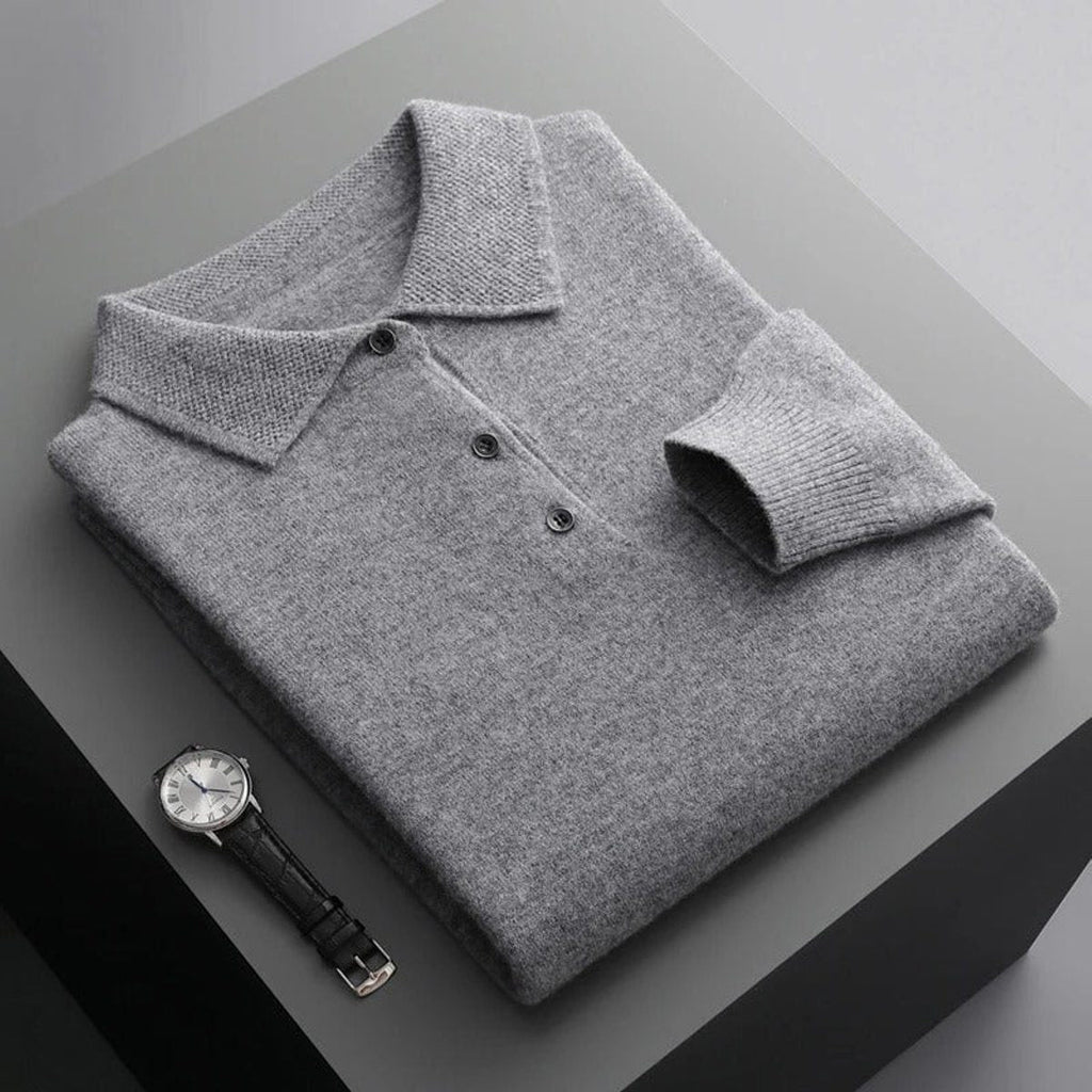 Cornelius Cashmere-Touch Polo Sweater - image 5