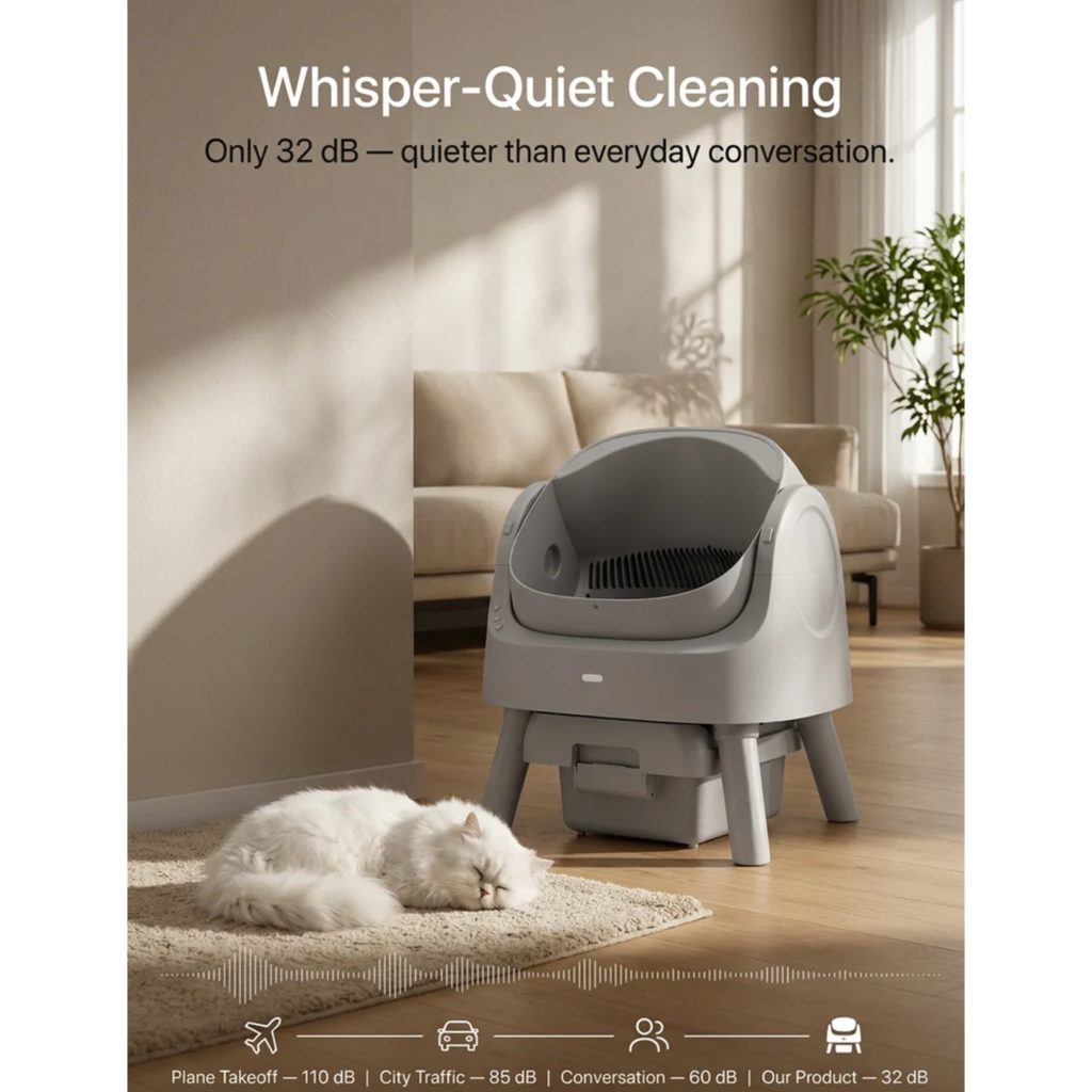 Self-Cleaning Litter Box for Cats – Automatic Cat Litter Box with App Control, Odor Control, Safety Sensors & Large Capacity