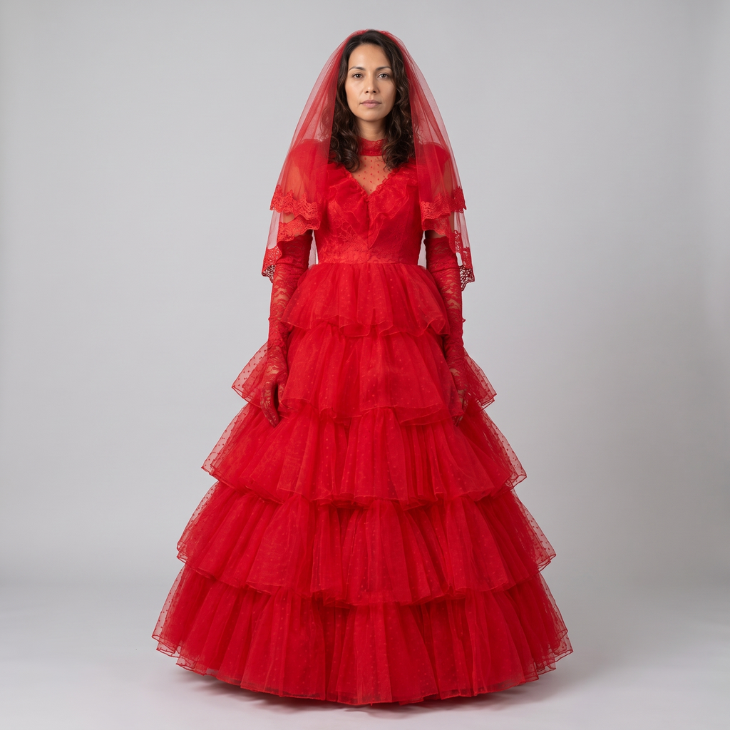 Red Ghost Bride Gown Costume