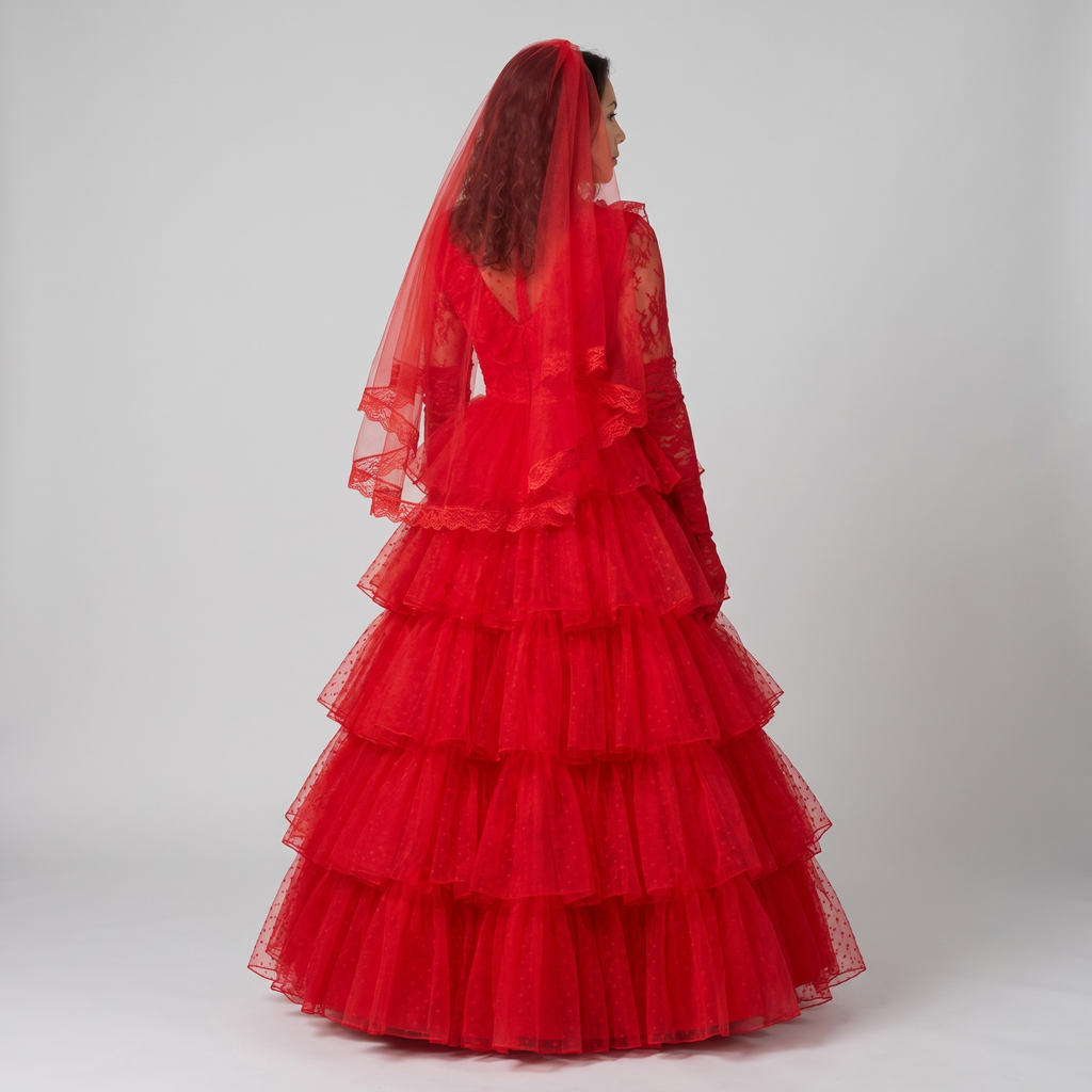 Red Ghost Bride Gown Costume