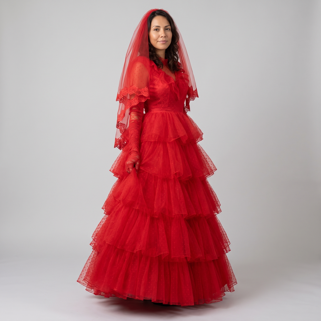 Red Ghost Bride Gown Costume