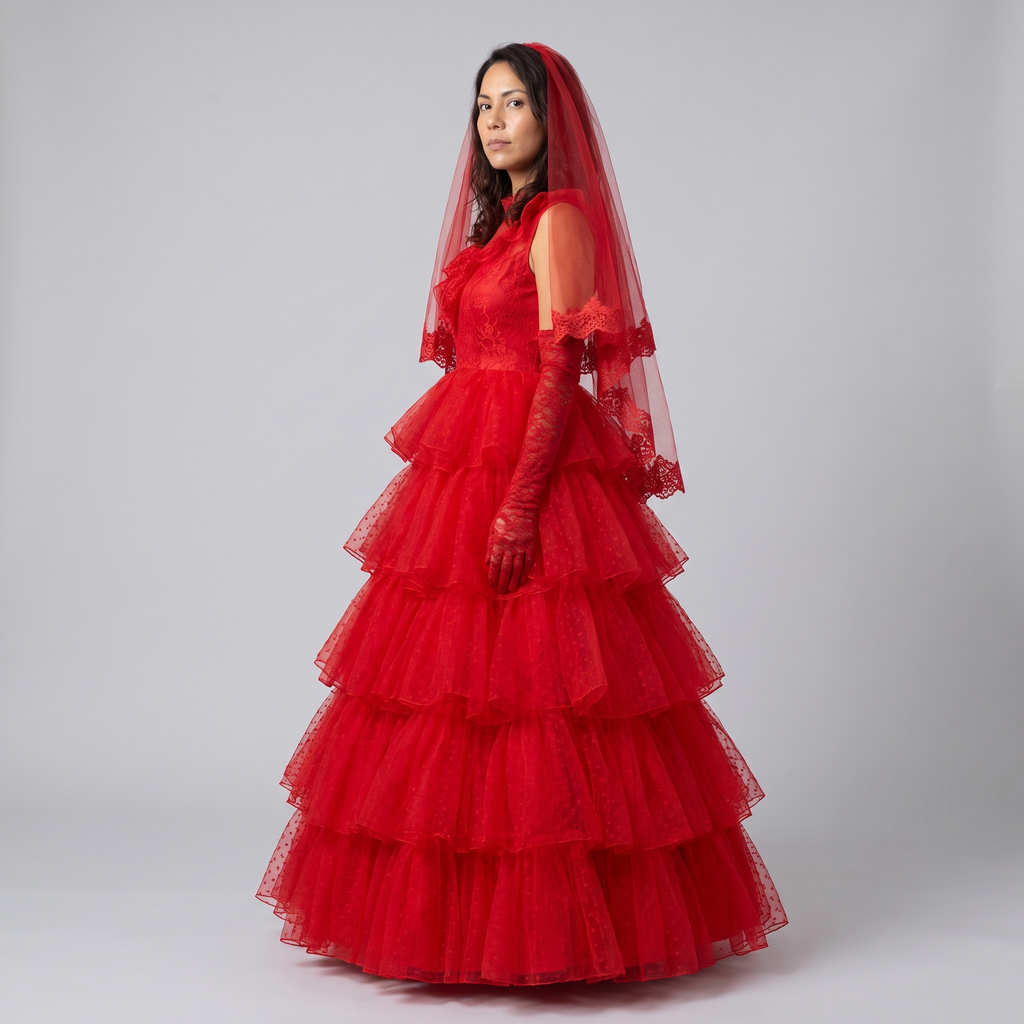 Red Ghost Bride Gown Costume