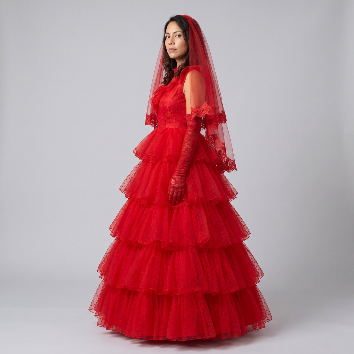 Red Ghost Bride Gown Costume