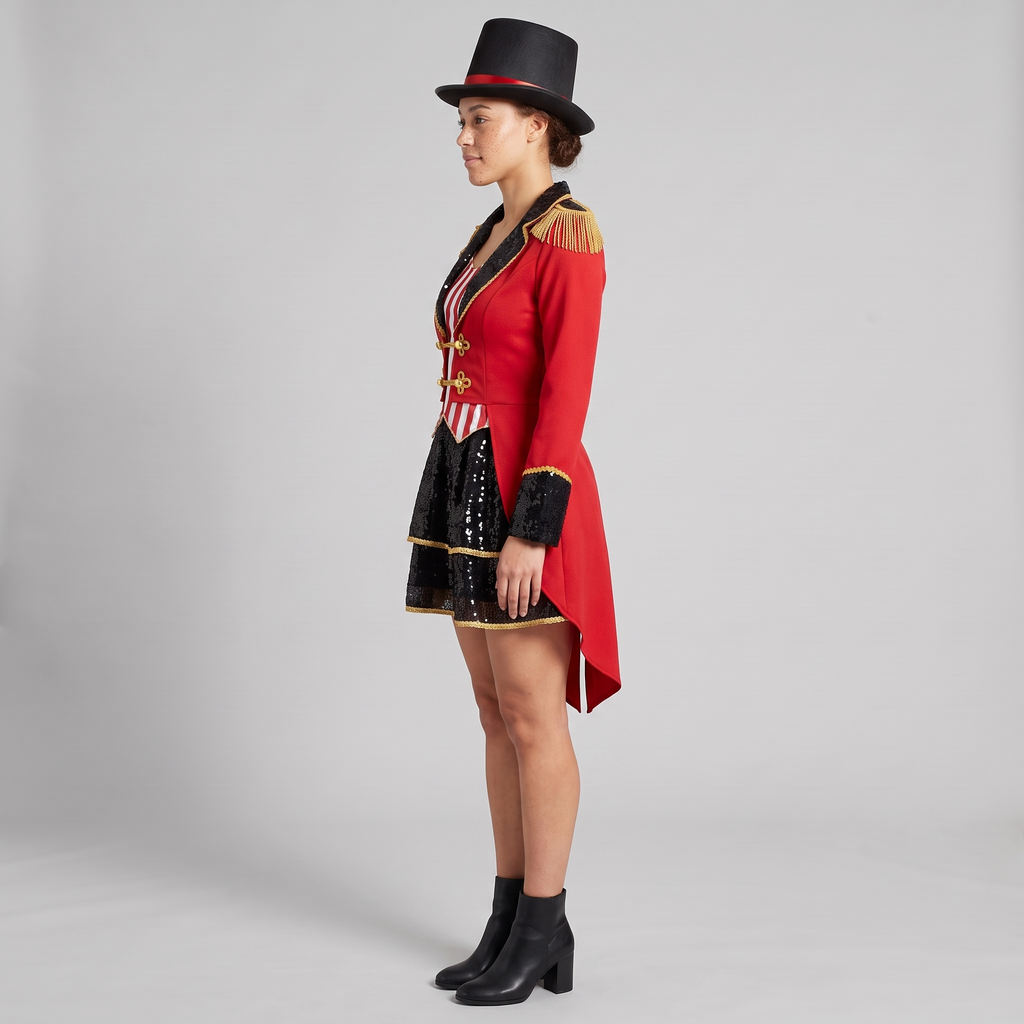 Red Sequin Ringmaster Costume Set