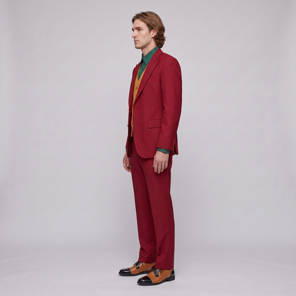 Red Tailored Clown Suit Costume