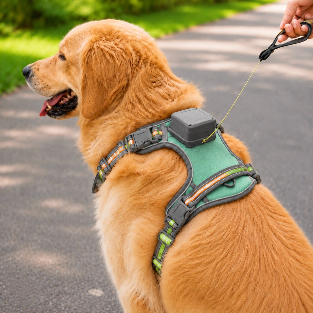 2-in-1 Reflective Dog Harness with Built-In Retractable Leash for Daily Walks - Close Control for Pulling Dogs