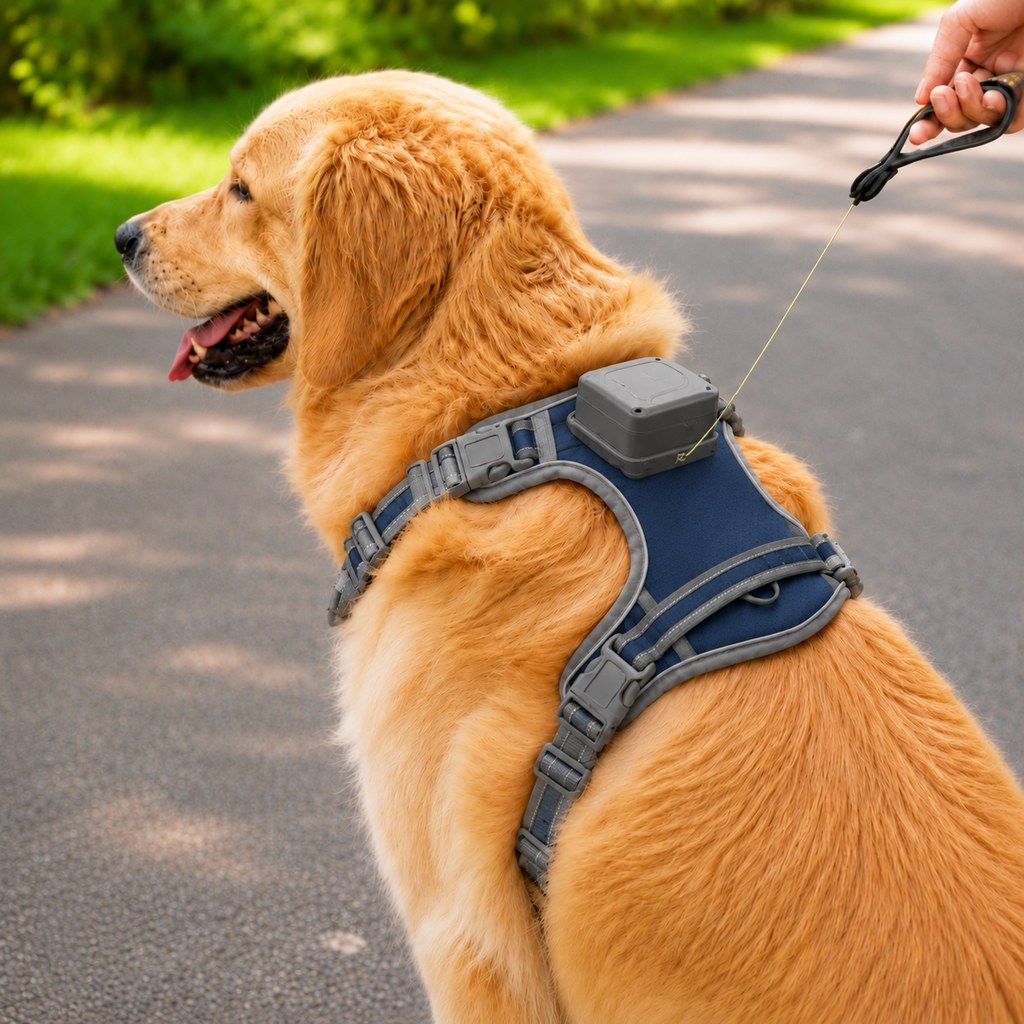 2-in-1 Reflective Dog Harness with Built-In Retractable Leash for Daily Walks - Close Control for Pulling Dogs