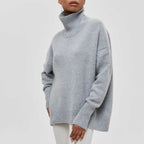 Relaxed Draped Turtleneck Sweater