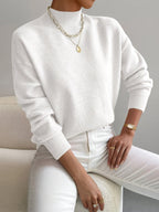 Relaxed Mock Turtleneck Sweater
