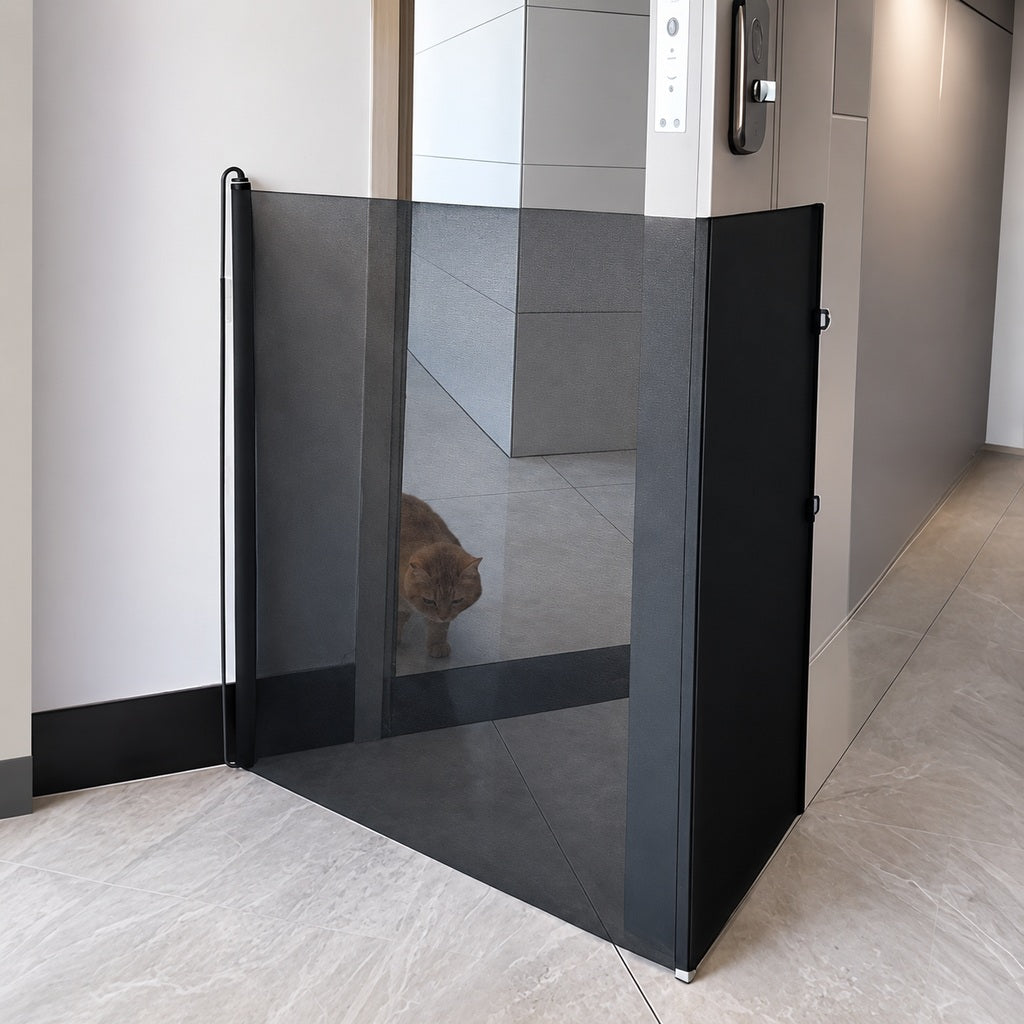 No-Drill Retractable Pet Gate for Doorways, Kitchens & Stairs - Keep Cats and Dogs Safely Out of Off-Limit Areas