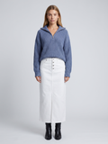 Ribbed Half-Zip Funnel Neck Sweater