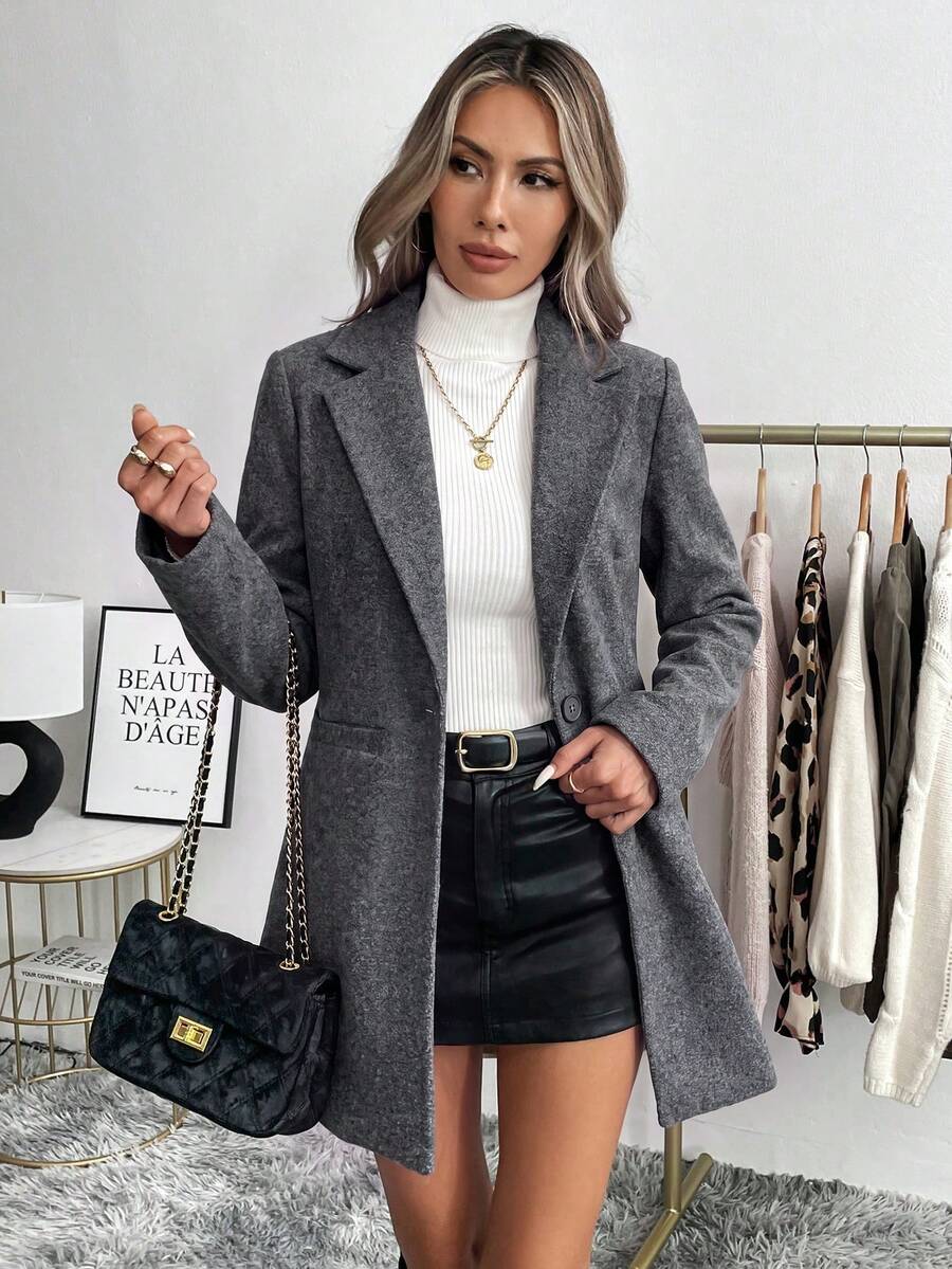 Single Button Pocket Blazer
