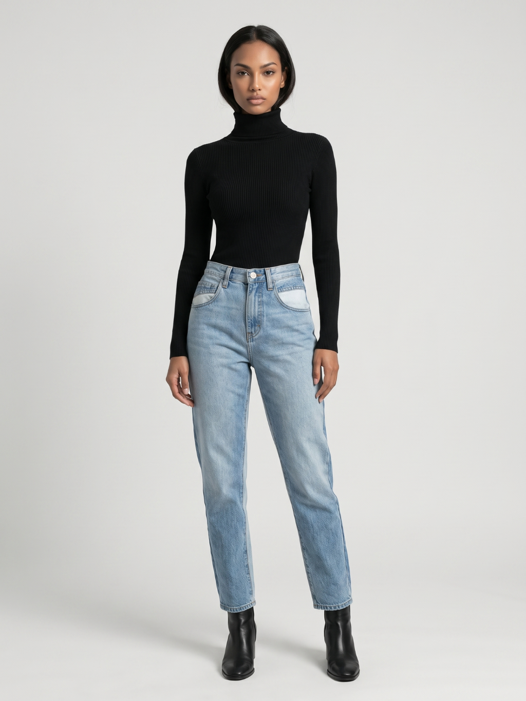 Slim Fit Ribbed Turtleneck Sweater