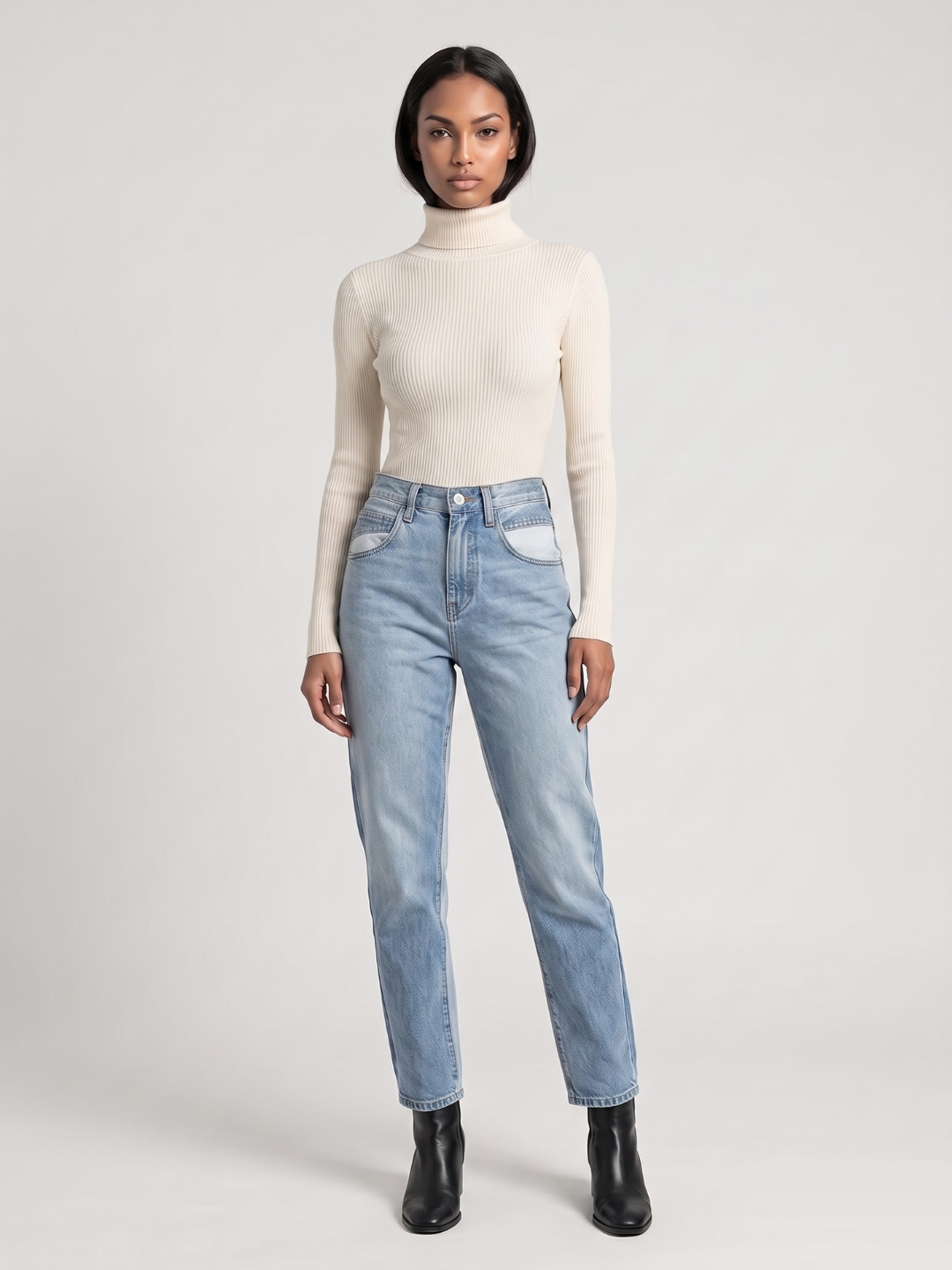Slim Fit Ribbed Turtleneck Sweater