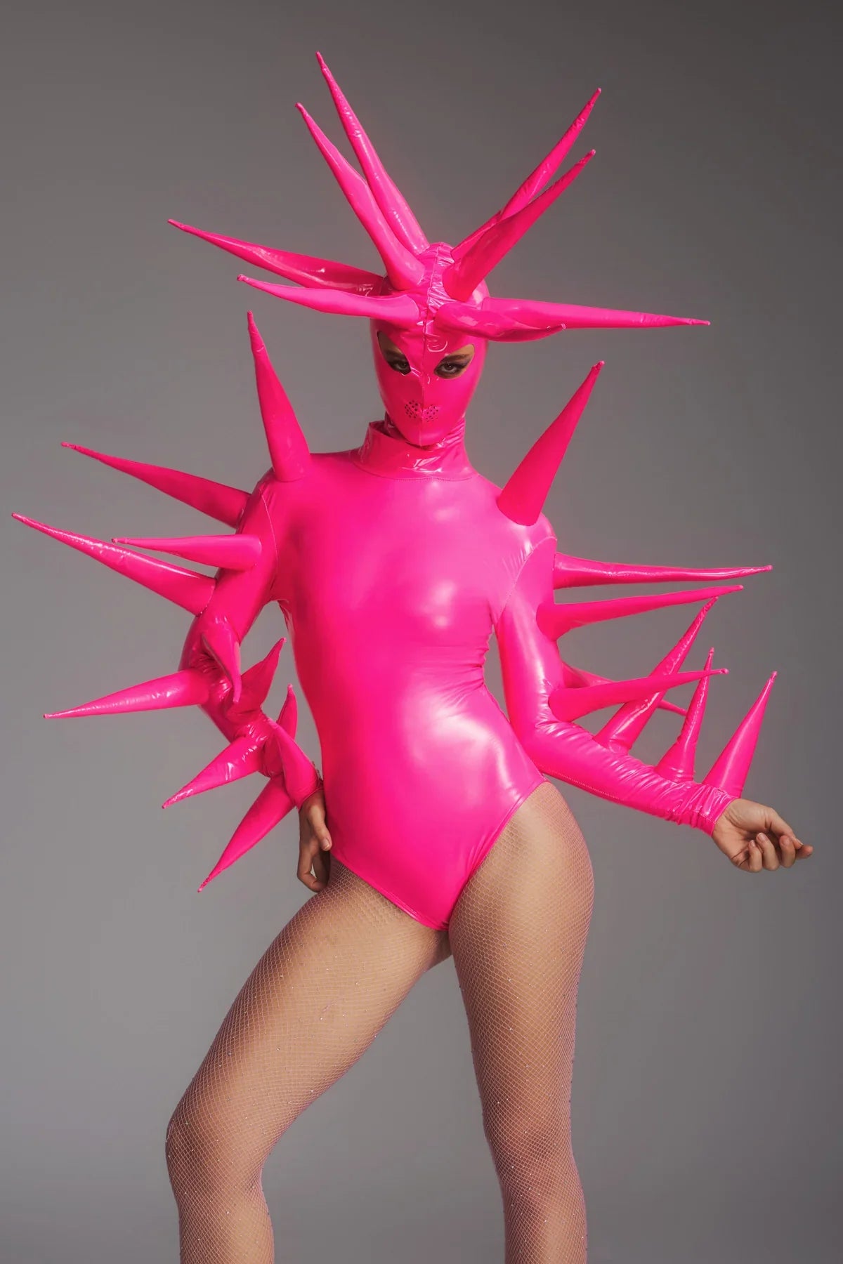 Spiked Alien Bodysuit and Mask Set