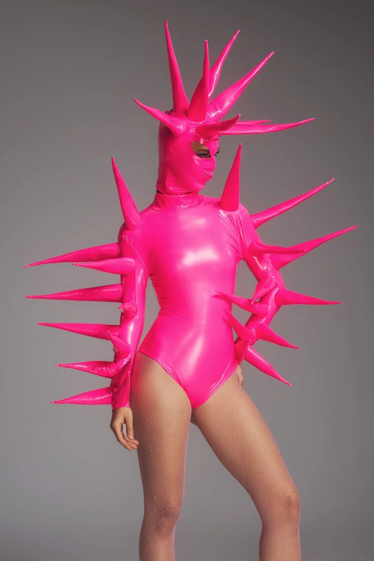 Spiked Alien Bodysuit and Mask Set