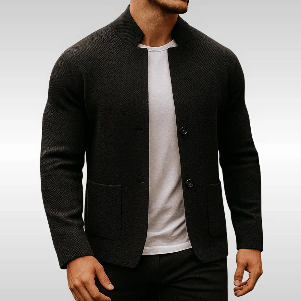 Barnaby Knit Stand Collar Jacket - image 2