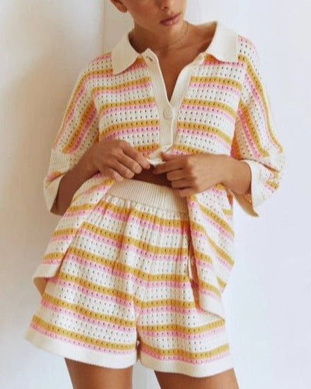 Striped Two-Piece Summer Set